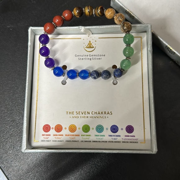 Shivam Sterling Silver Chakra Bracelet - Picture 2 of 3